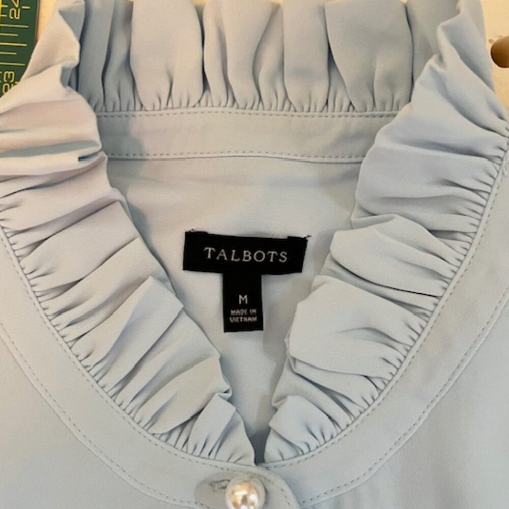 Talbots Ruffle Trim Blouse M - Picture 11 of 11